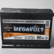 MEGAVOLT SENFINECO 12V 60AH 540А +R