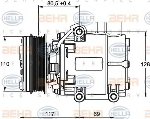 BEHR HELLA SERVICE 8FK 351 109-201