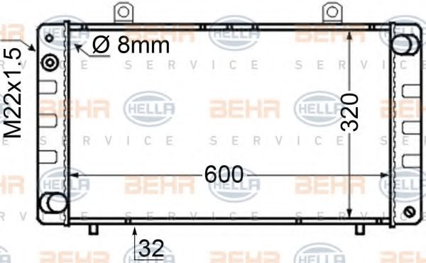 BEHR HELLA SERVICE 8MK 376 705-651