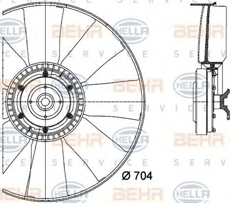 BEHR HELLA SERVICE 8MV 376 727-141