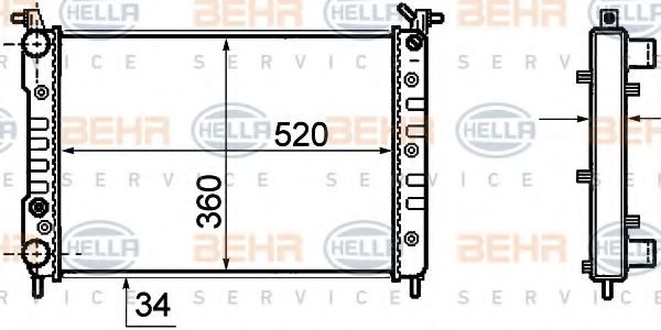 BEHR HELLA SERVICE 8MK 376 756-501