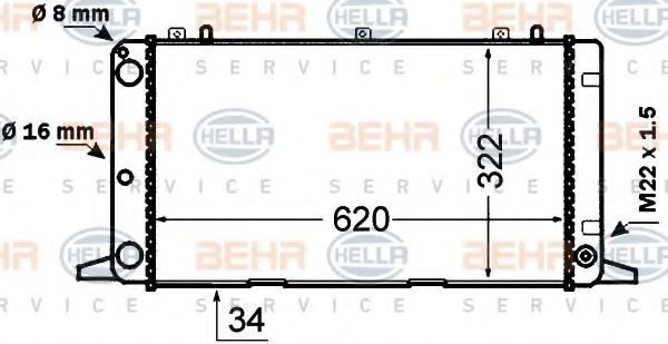 BEHR HELLA SERVICE 8MK 376 766-151