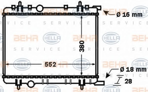 BEHR HELLA SERVICE 8MK 376 767-071