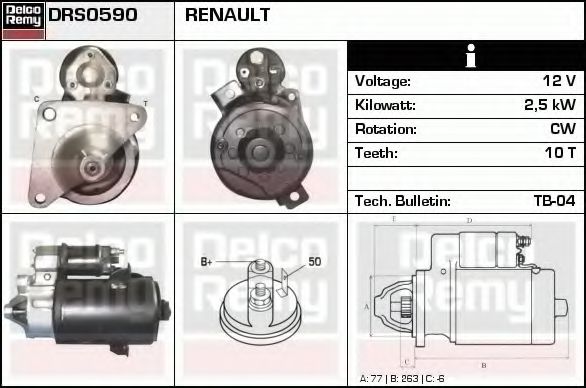 DELCO REMY DRS0590