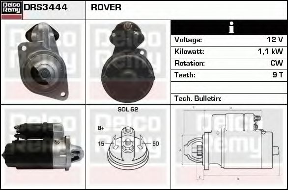 DELCO REMY DRS3444