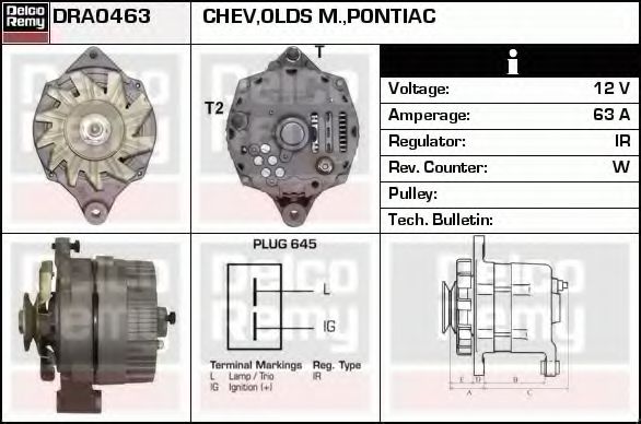 DELCO REMY DRA0463