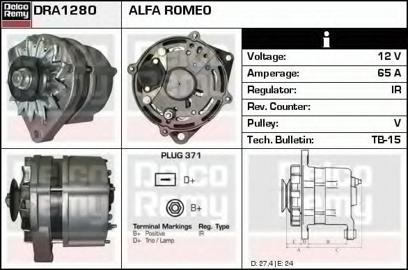 DELCO REMY DRA1280