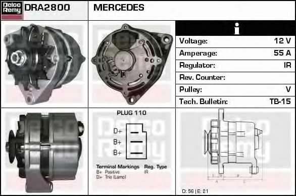 DELCO REMY DRA2800