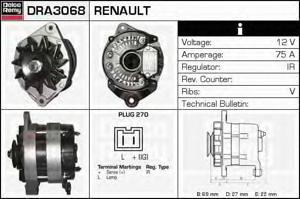 DELCO REMY DRA3068