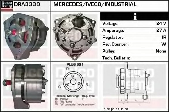 DELCO REMY DRA3330