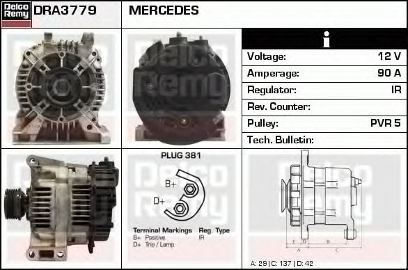 DELCO REMY DRA3779