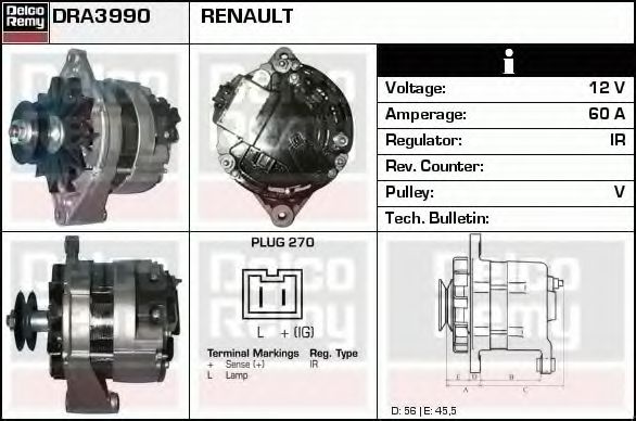 DELCO REMY DRA3990