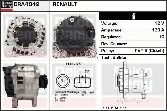 DELCO REMY DRA4049