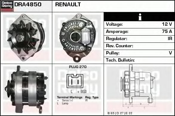 DELCO REMY DRA4850