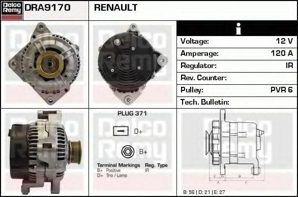 DELCO REMY DRA9170