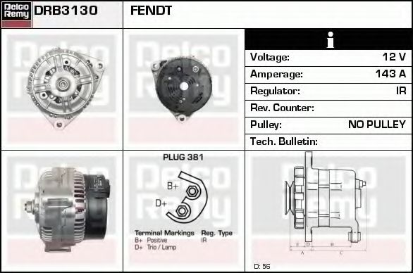 DELCO REMY DRB3130