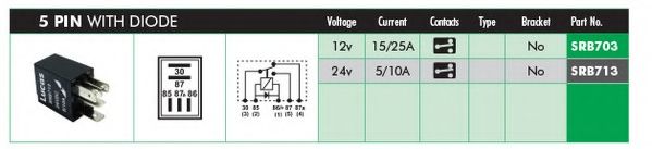 LUCAS ELECTRICAL SRB713