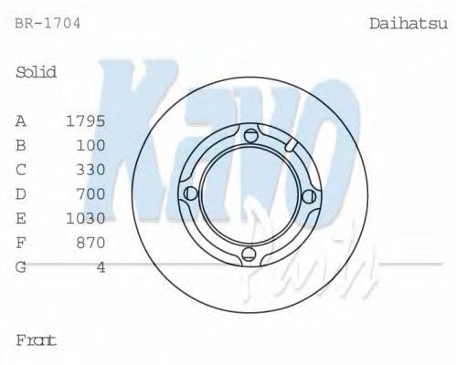 KAVO PARTS BR-1704