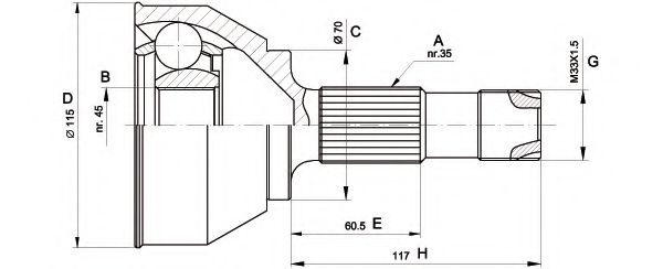 OPEN PARTS CVJ5458.10