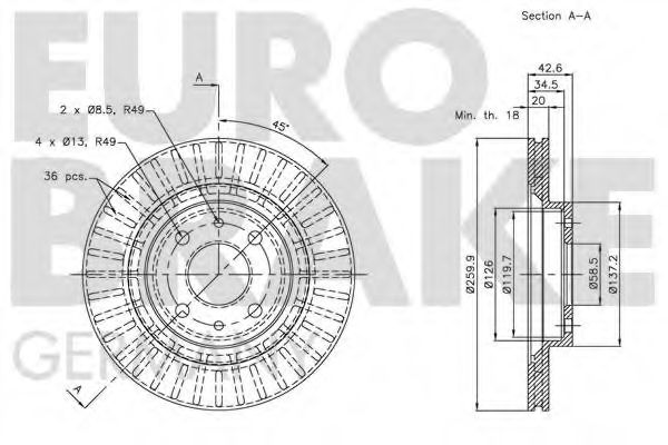 EUROBRAKE 5815202342