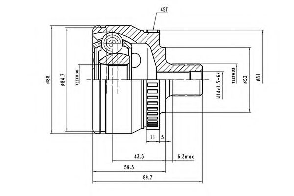 AYWIPARTS AW1510013A