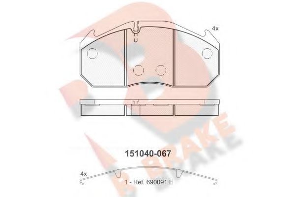 R BRAKE RB1040-067