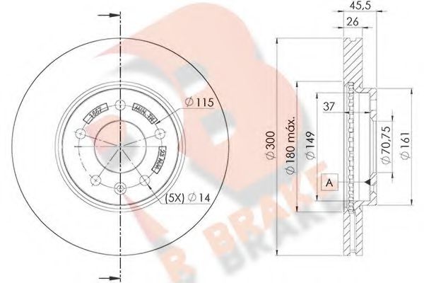 R BRAKE 78RBD21557