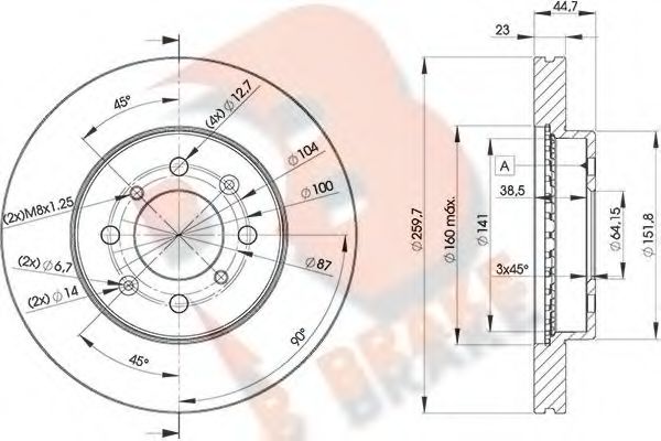 R BRAKE 78RBD21704