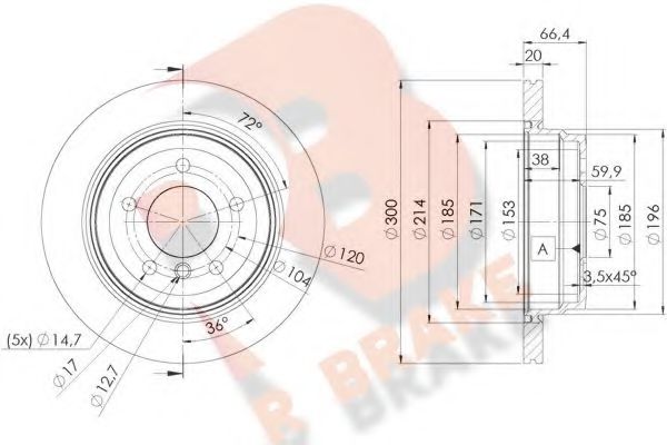 R BRAKE 78RBD21974