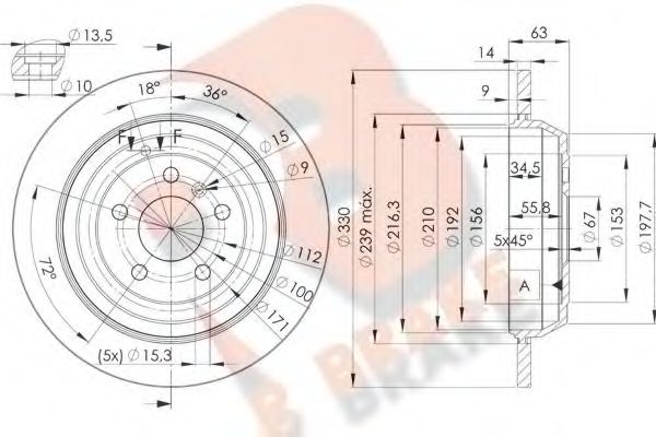 R BRAKE 78RBD23508