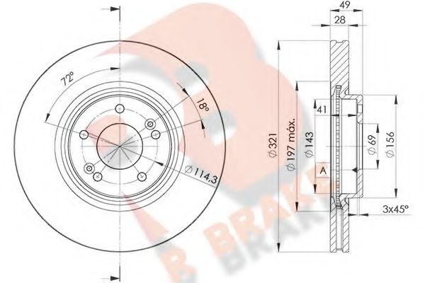 R BRAKE 78RBD24051