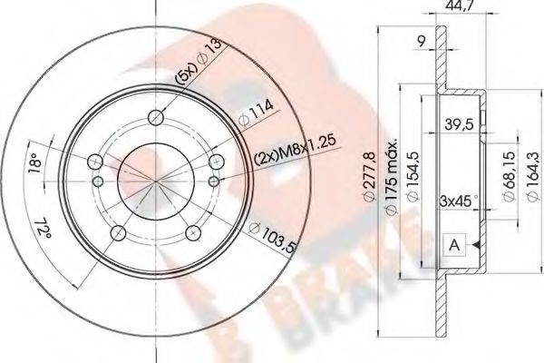 R BRAKE 78RBD25059