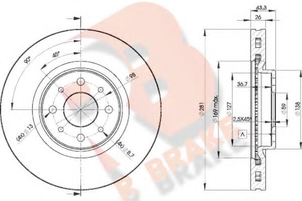 R BRAKE 78RBD25546