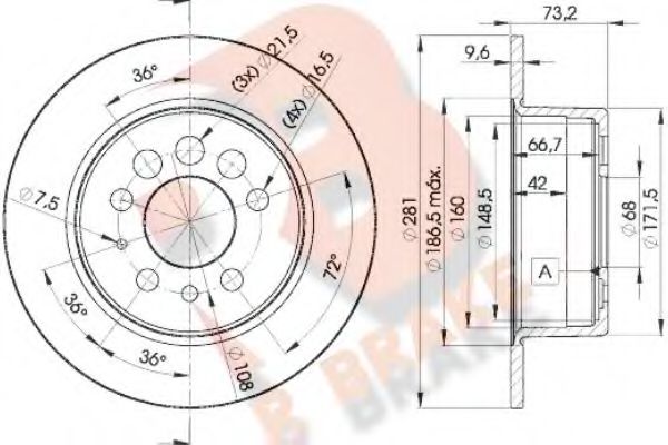 R BRAKE 78RBD15782