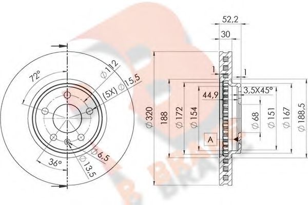 R BRAKE 78RBD26076