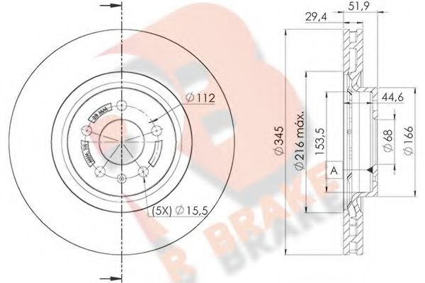 R BRAKE 78RBD26078