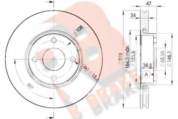 R BRAKE 78RBD26785