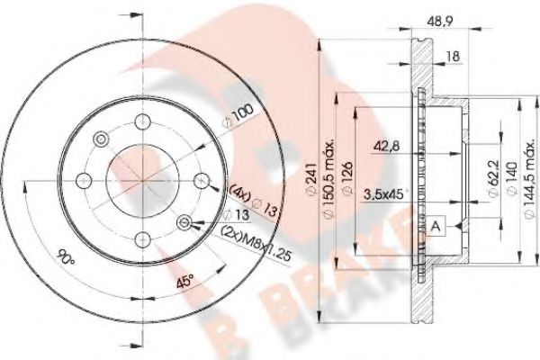 R BRAKE 78RBD27500