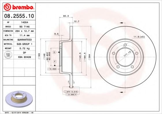 BREMBO 08.2555.10