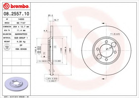 BREMBO 08.2557.10