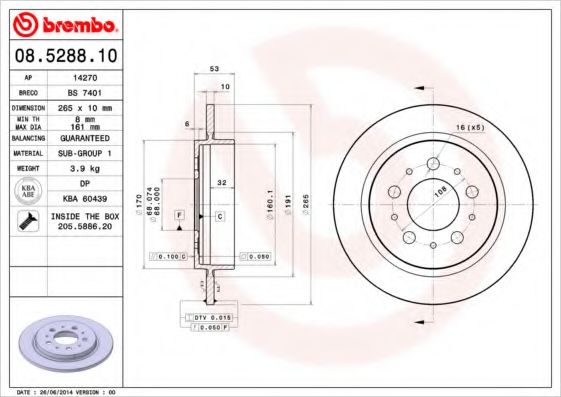 BREMBO 08.5288.10