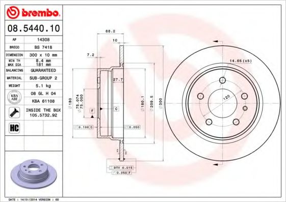 BREMBO 08.5440.10