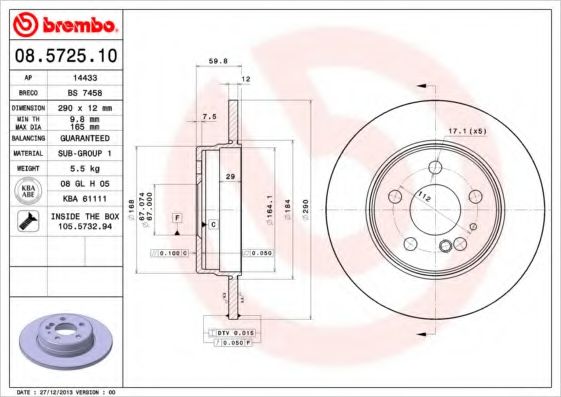 BREMBO 08.5725.10