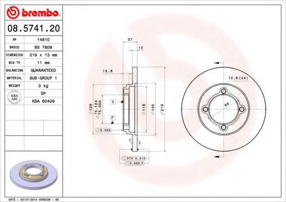 BREMBO 08.5741.20