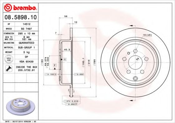 BREMBO 08.5898.10