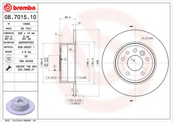 BREMBO 08.7015.10