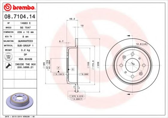 BREMBO 08.7104.14