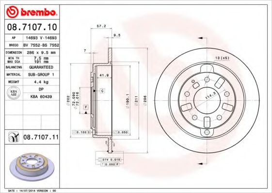 BREMBO 08.7107.11