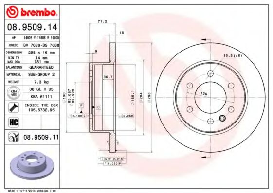 BREMBO 08.9509.11