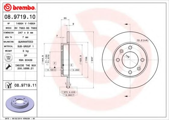 BREMBO 08.9719.11